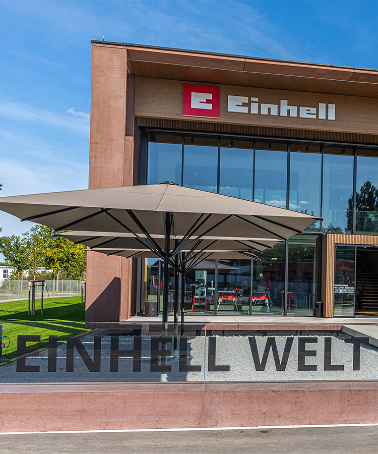 Exterior view of Einhell Welt.