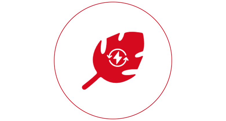 icon for energy and material efficiency